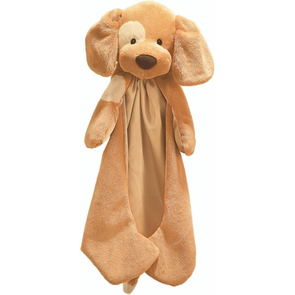 GUND Baby Spunky the Dog Huggybuddy Stuffed Animal  Baby Blanket, Brown, 15"